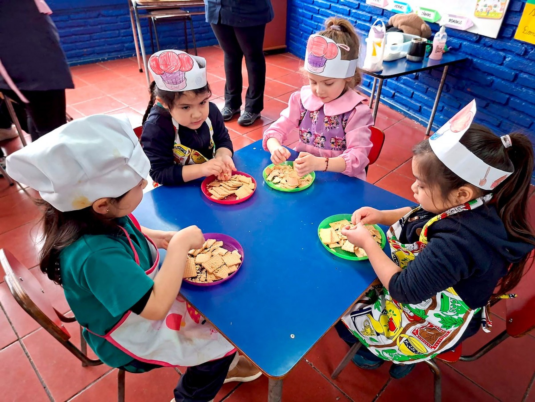 Estudiantes de prebásica en la Escuela Antillanca